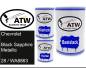Preview: Chevrolet, Black Sapphire Metallic, 28 / WA8863: 500ml Lackdose + 500ml Klarlack + 250ml Härter - Set, von ATW Autoteile West.